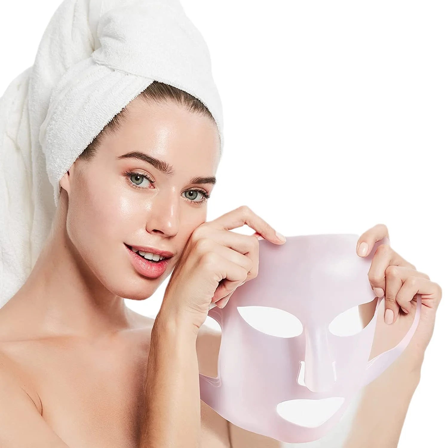 1pc Reusable Silicone Face Mask Moisturising Beauty Face Mask Cover Skin Care Reusable Silicone Face Mask Holder for Masks
