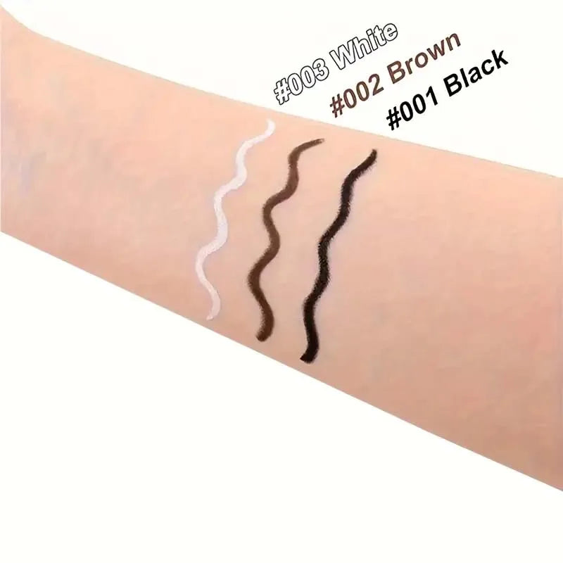 5pcs Smooth Black Eyeliner Pencil - Waterproof, Sweatproof & Long-Lasting Smudge-Proof Gel Liner for Precise Eye Makeup