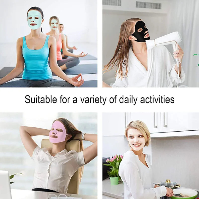 1pc Reusable Silicone Face Mask Moisturising Beauty Face Mask Cover Skin Care Reusable Silicone Face Mask Holder for Masks