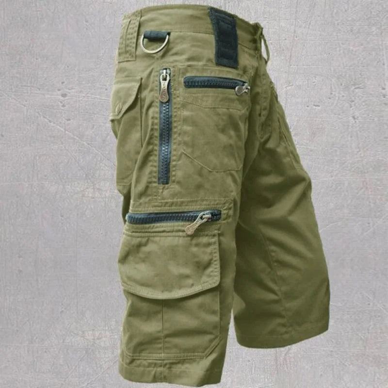 2025 New Men's Shorts Loose Large Multi Pocket Work Clothes Summer Cotton Comfortable Nickel Shorts Outdoor Leisure Sports