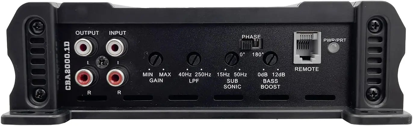 2000W Max Monoblock Class D Car Amplifier for Subwoofer, Adjustable Low Pass with Bass Boost, MOSFET Power Supply