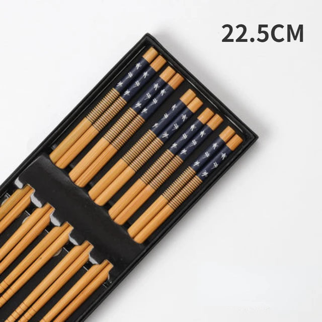 5Pair Reusable Japanese Chopsticks for Sushi Non-Slip Food Sticks Chop Sticks Chinese Chopsticks Tableware Gift Kitchen Tools