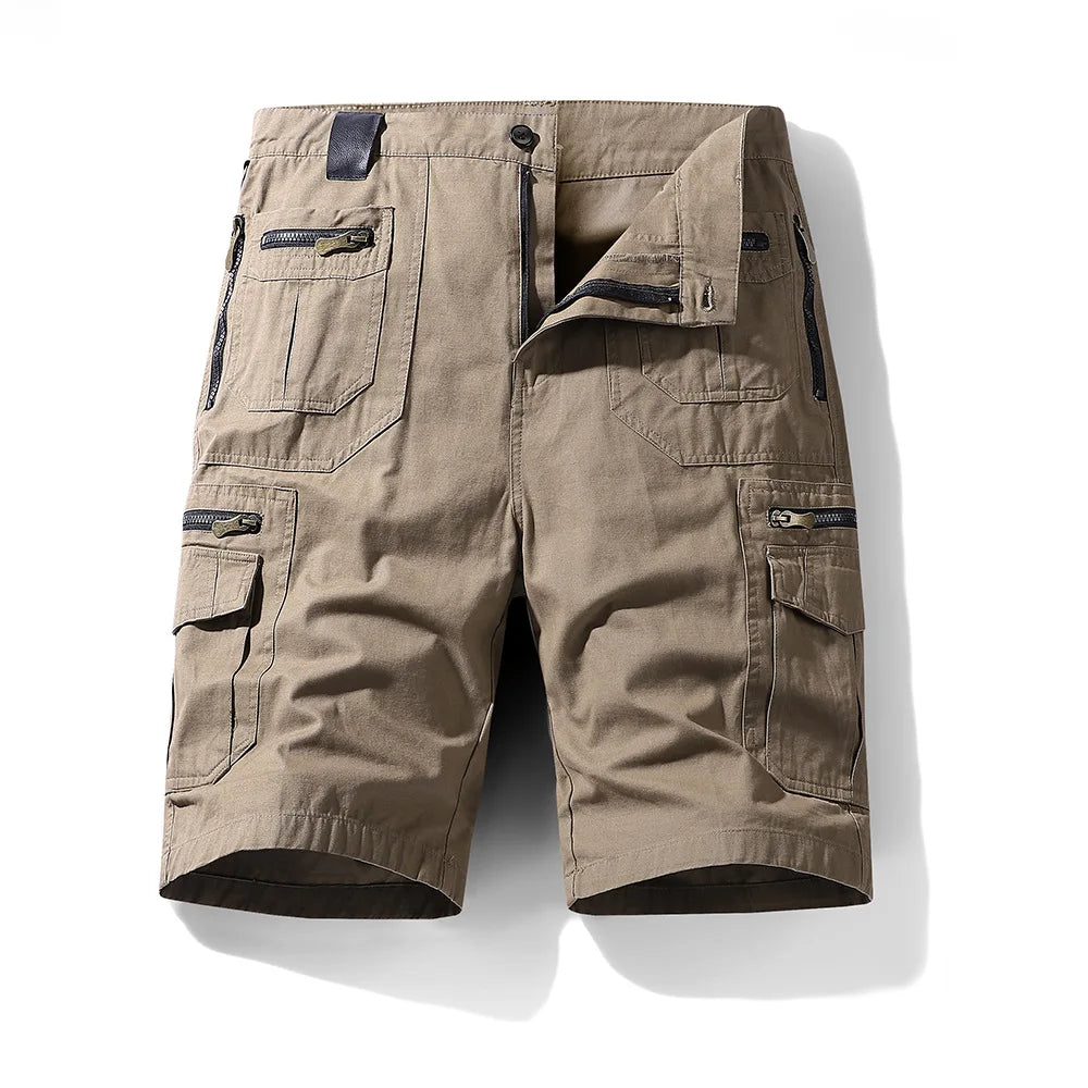 2025 New Men's Shorts Loose Large Multi Pocket Work Clothes Summer Cotton Comfortable Nickel Shorts Outdoor Leisure Sports
