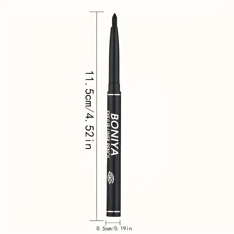 5pcs Smooth Black Eyeliner Pencil - Waterproof, Sweatproof & Long-Lasting Smudge-Proof Gel Liner for Precise Eye Makeup