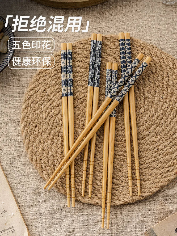 5Pair Reusable Japanese Chopsticks for Sushi Non-Slip Food Sticks Chop Sticks Chinese Chopsticks Tableware Gift Kitchen Tools