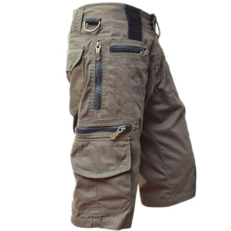 2025 New Men's Shorts Loose Large Multi Pocket Work Clothes Summer Cotton Comfortable Nickel Shorts Outdoor Leisure Sports
